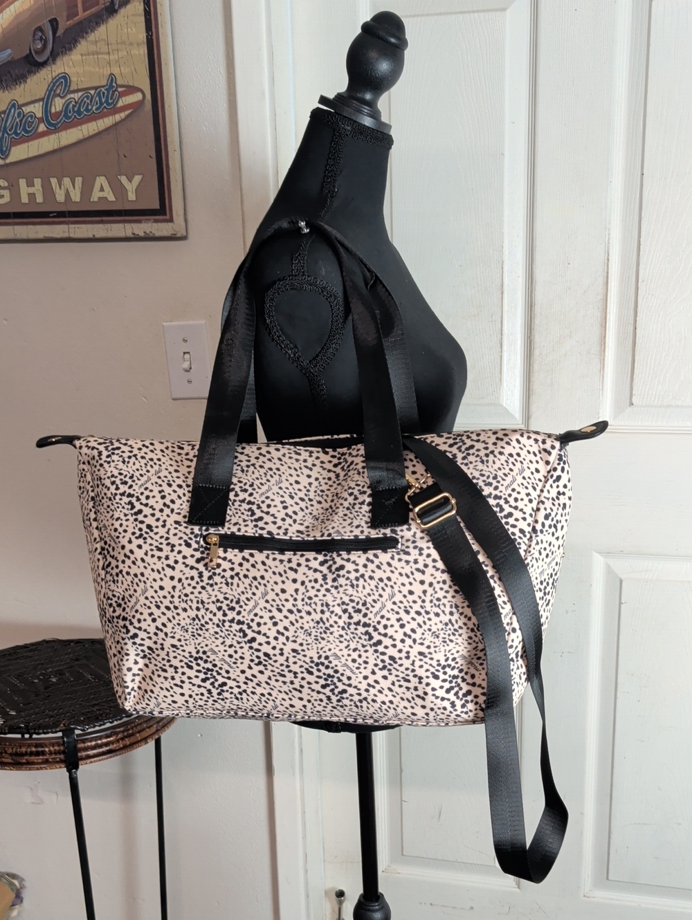 MALI + LILI Signature Leopard Print Canvas “Weekender Bag”